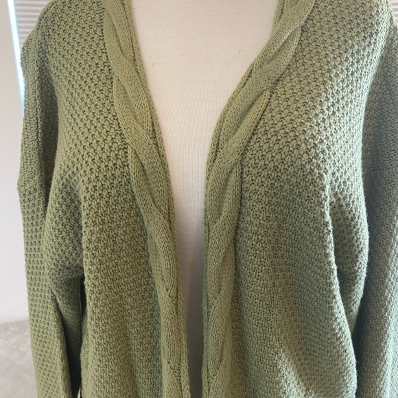 Green Cardigan Knit Sweater - Picture 7 of 8